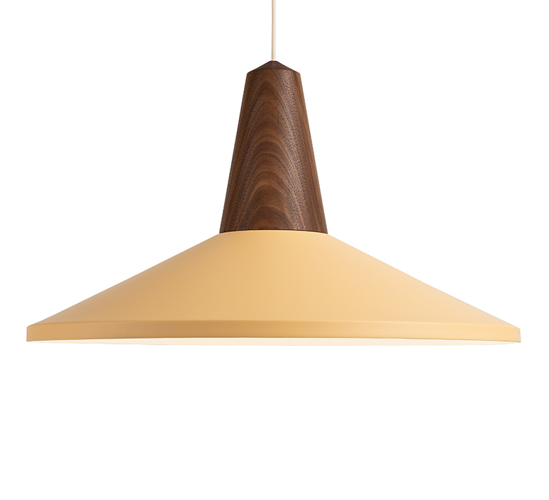 Eikon shell julia mulling et niklas jessen suspension pendant light  schneid eikon shell walnut peach sherbet white canopy  design signed nedgis 106573 product