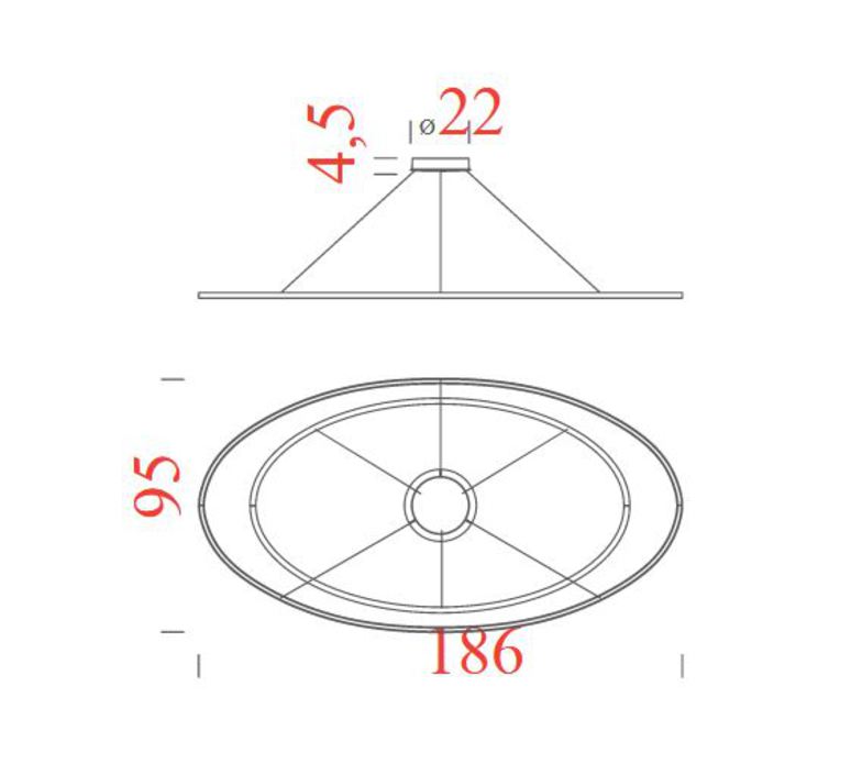 Ellisse double mega federico palazzari suspension pendant light  nemo lighting elp low 5a  design signed nedgis 69115 product