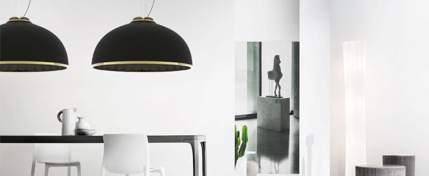 banner-image Suspension farel d96 gris fonce led o80cm h40cm luceplan 1d960 1d0530 1d960c0000a2 normal