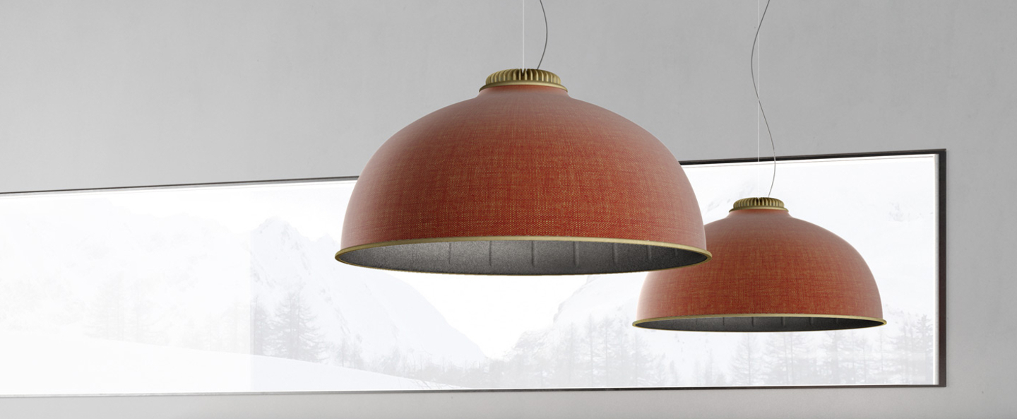 banner-image Suspension farel d96 rouge led o80cm h40cm luceplan 1d960 1d0530 1d960c0000b2 normal