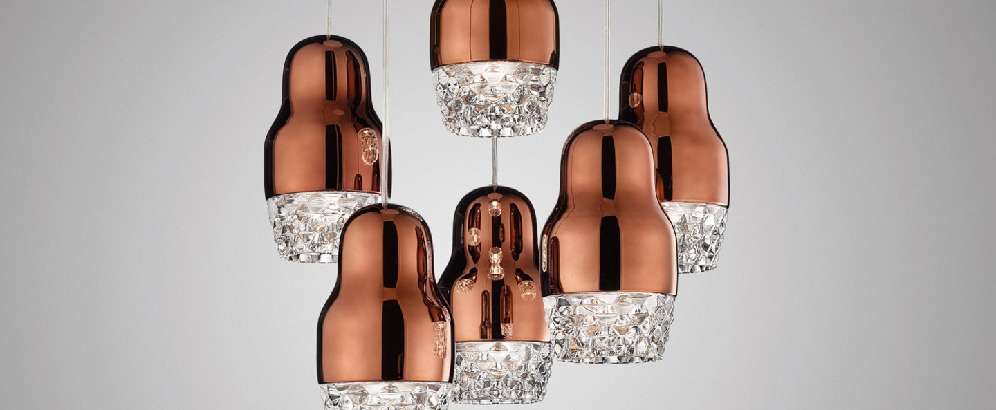banner-image Suspension fedora 6 bronze verre led o42cm axo light normal
