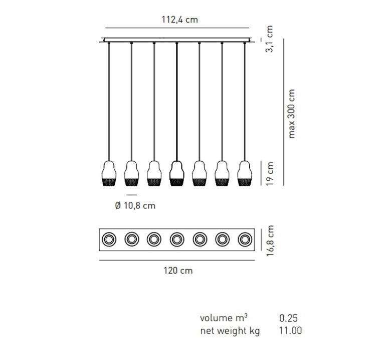 Fedora 7 dima loginoff axo light spfedor7brbcgu1 luminaire lighting design signed 18262 product