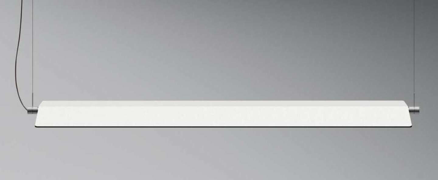 Suspension fienile blanc led 2700k 2260lm l123cm h2 7cm luceplan normal