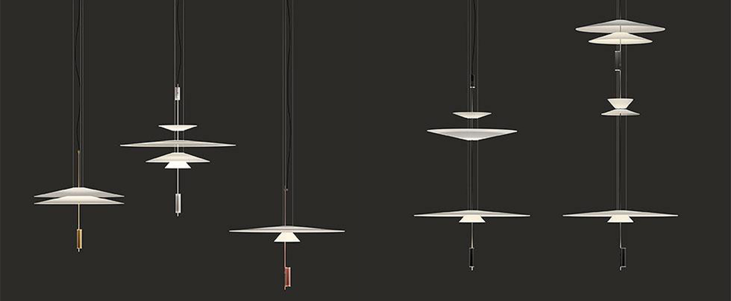 banner-image Suspension flamingo 1530 blanc et graphite ral 7016 led 2700k 2083lm o90cm h100cm vibia normal