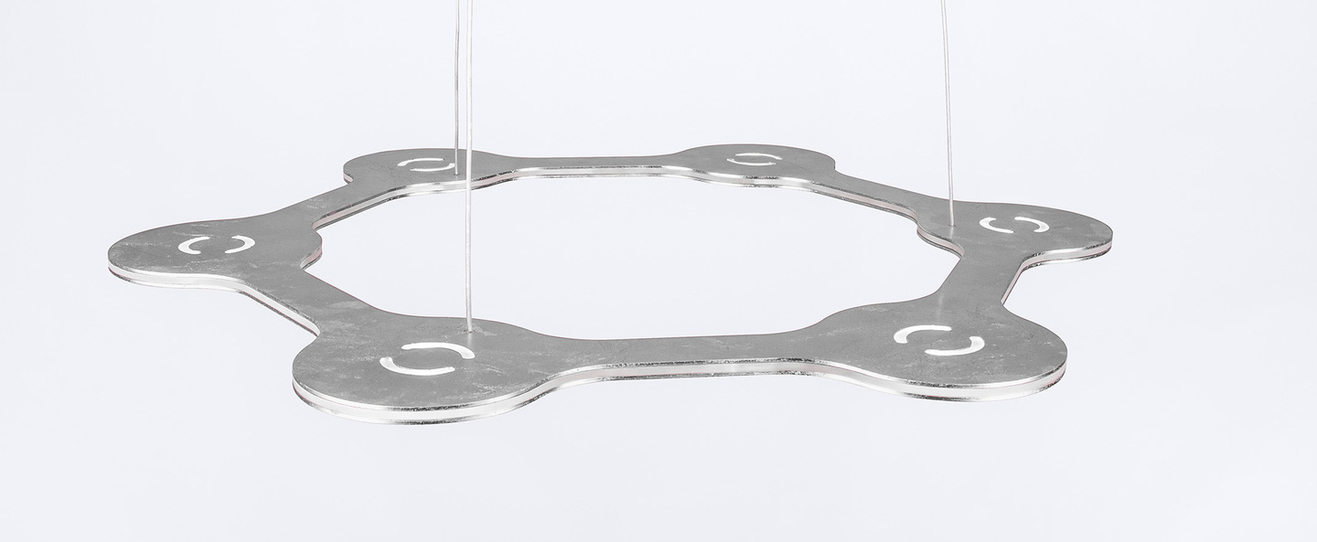 banner-image Suspension flat ring 6 argent led l56cm hcm lumen center italia normal