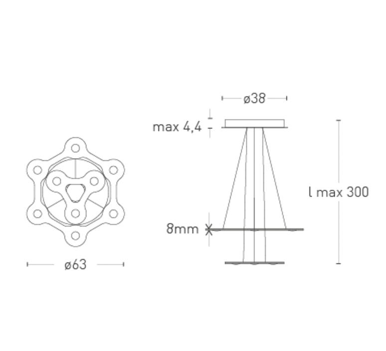 Flat saturn 1 villa tosca suspension pendant light  lumen center italia flas117227t  design signed 52753 product