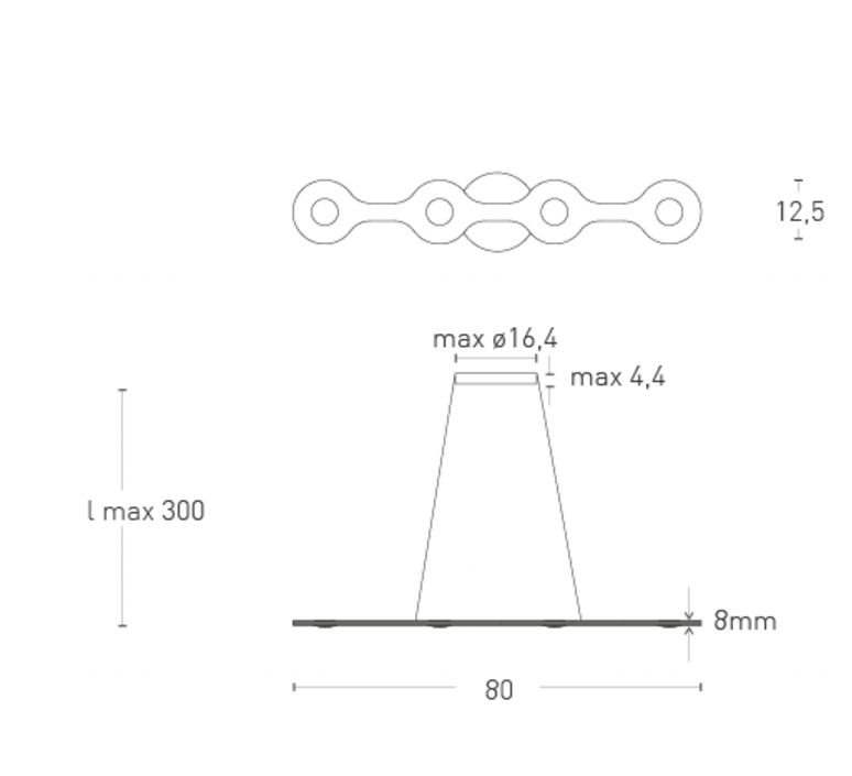 Flat triac 4 villa tosca suspension pendant light  lumen center italia fla0417227t  design signed 52655 product