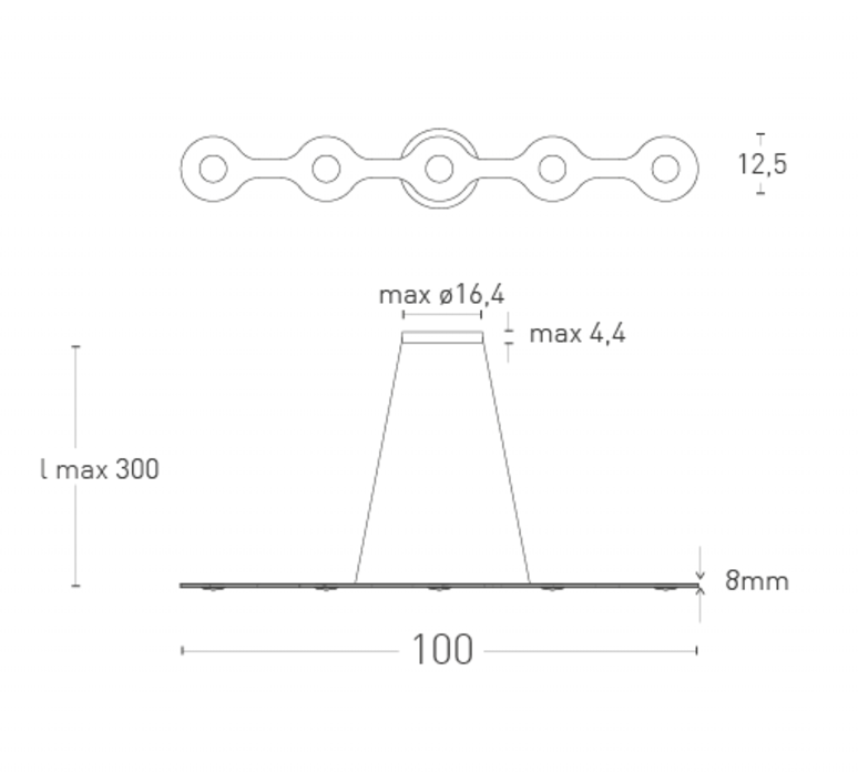 Flat triac 5 villa tosca suspension pendant light  lumen center italia fla0517227t  design signed 52671 product