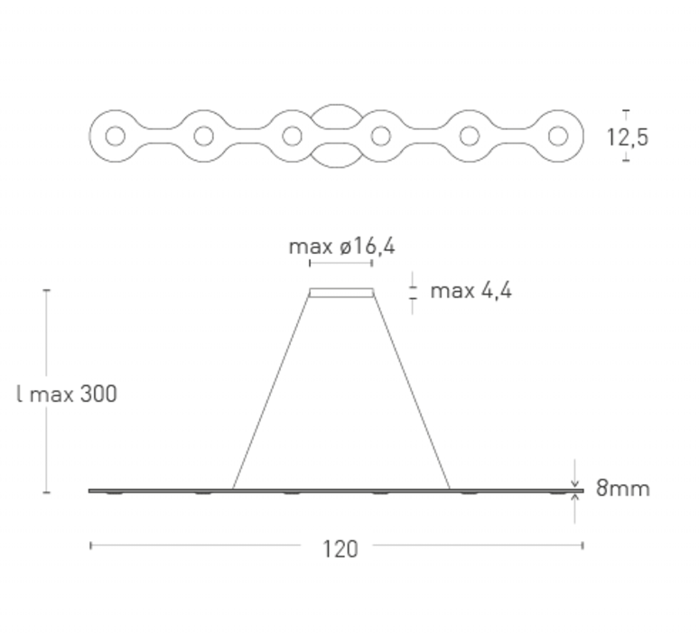 Flat triac 6 villa tosca suspension pendant light  lumen center italia fla0617227t  design signed 52691 product