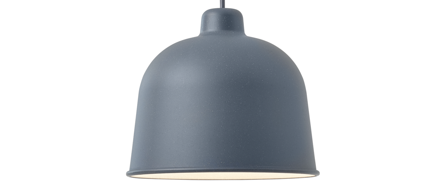 Suspension grain bleu gris led o21cm h18 5cm muuto normal