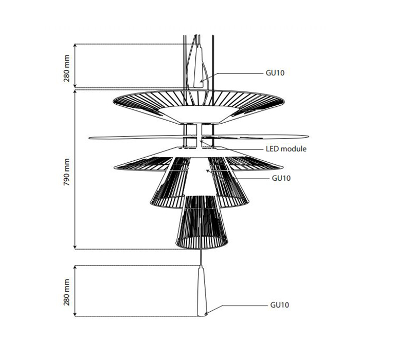 Gravity origin kateryna sokolova suspension pendant light  forestier 21521  design signed nedgis 110322 product