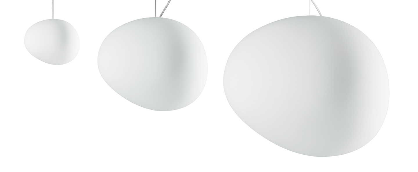 Suspension gregg grande blanc et blanc l47cm h40cm foscarini normal