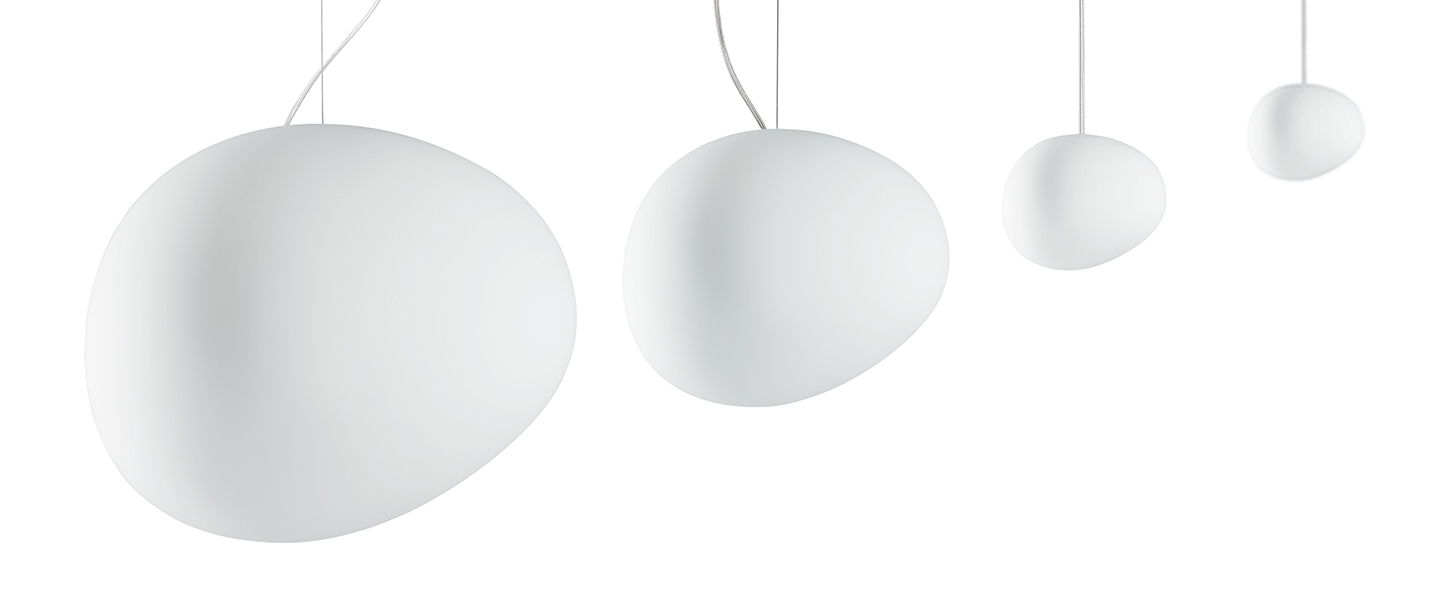 Suspension gregg media led blanc et blanc led 2700k 2581lm l31cm h26cm foscarini normal