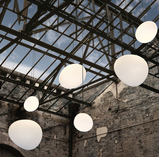 Suspension, Gregg Outdoor Media, blanc, IP44-68, L31cm, H24cm - Foscarini
