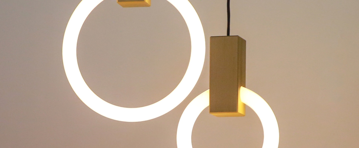 banner-image Suspension halo 12 blanc et laiton o12cm hcm studio matthew mccormick normal