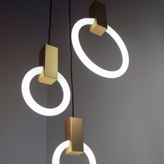 Halo c3 round mixed matthew mccormick suspension pendant light  studio matthew mccormick h c3rd m brb  design signed 53244 thumb