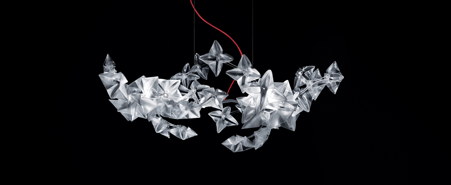 banner-image Suspension hanami s gris led o53cm p25cm slamp pendantlight hanami s cable red normal