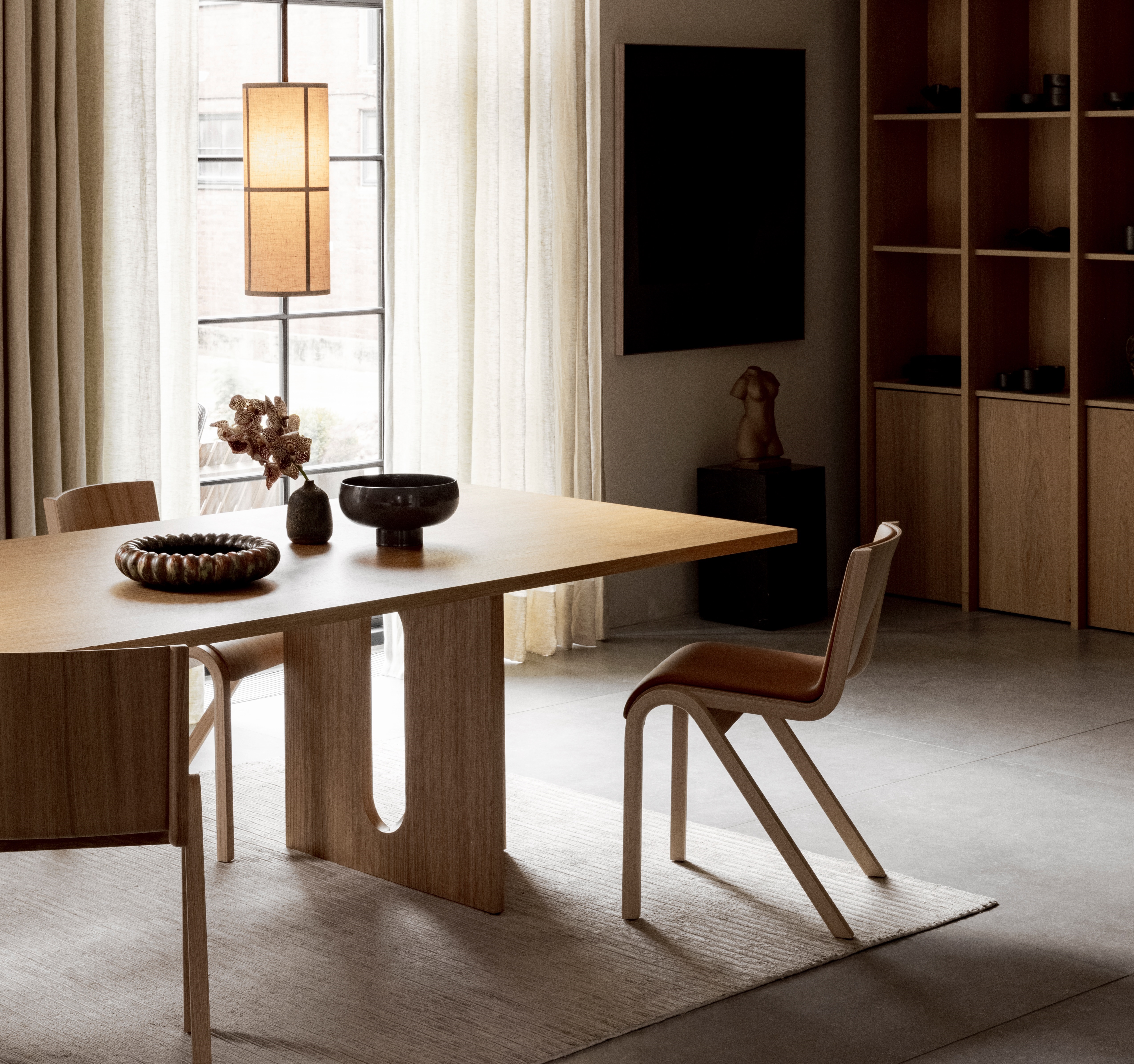 Hanging lamp, Hashira, beige, Ø18cm, H45cm - Audo Copenhagen