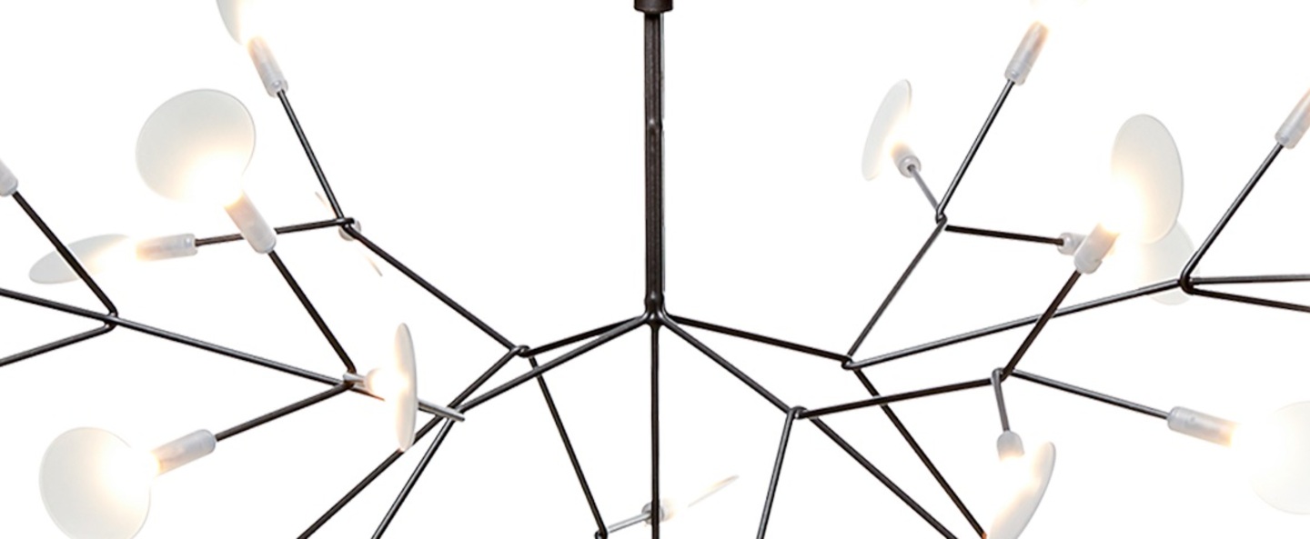 Suspension heracleum iii nickel led dim 2600k 1180 lm o72cm h53cm moooi normal