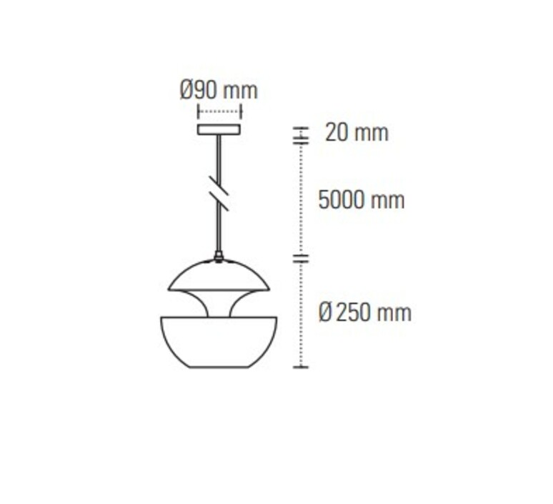 Suspension here comes the sun 250 blanc interieur blanc dcw 199840 product