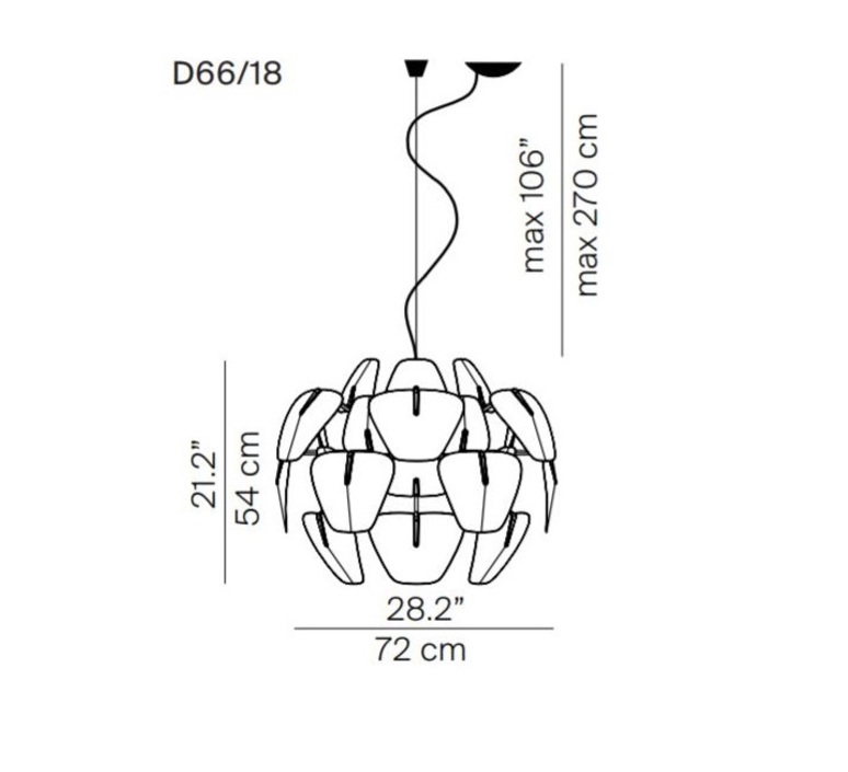 Hope d66 18 francisco gomez paz suspension pendant light  luceplan 1d6618s00000  design signed 55137 product