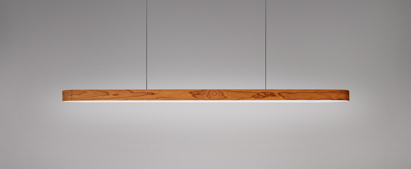 banner-image Suspension i line bois naturel de cerisier led 3000k 1434lm l120cm h5cm lzf normal