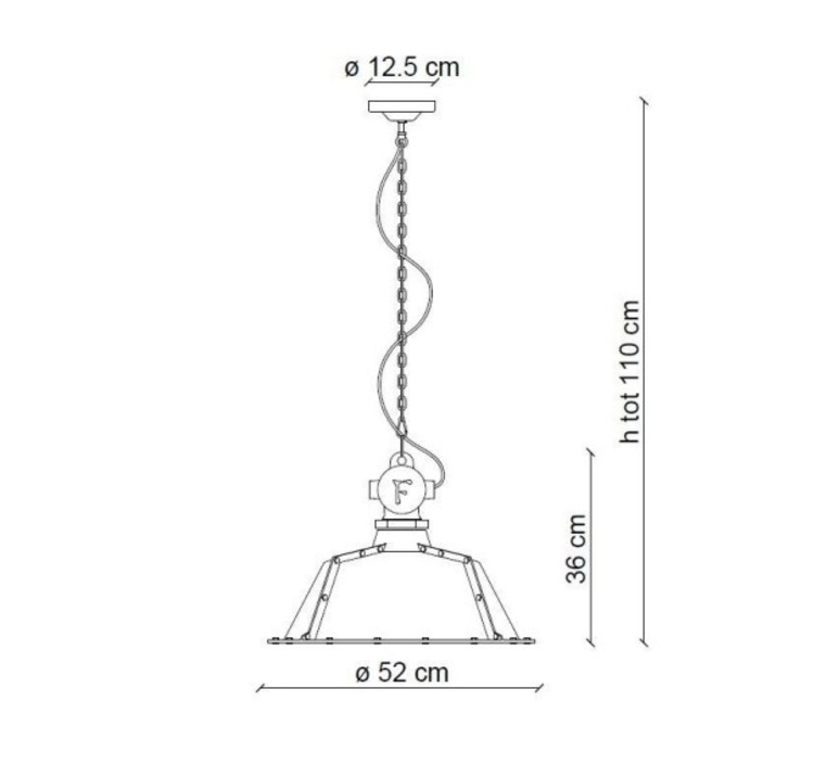 Industrial c1720 studio ferroluce suspension pendant light  ferroluce c1720 vig  design signed nedgis 176437 product