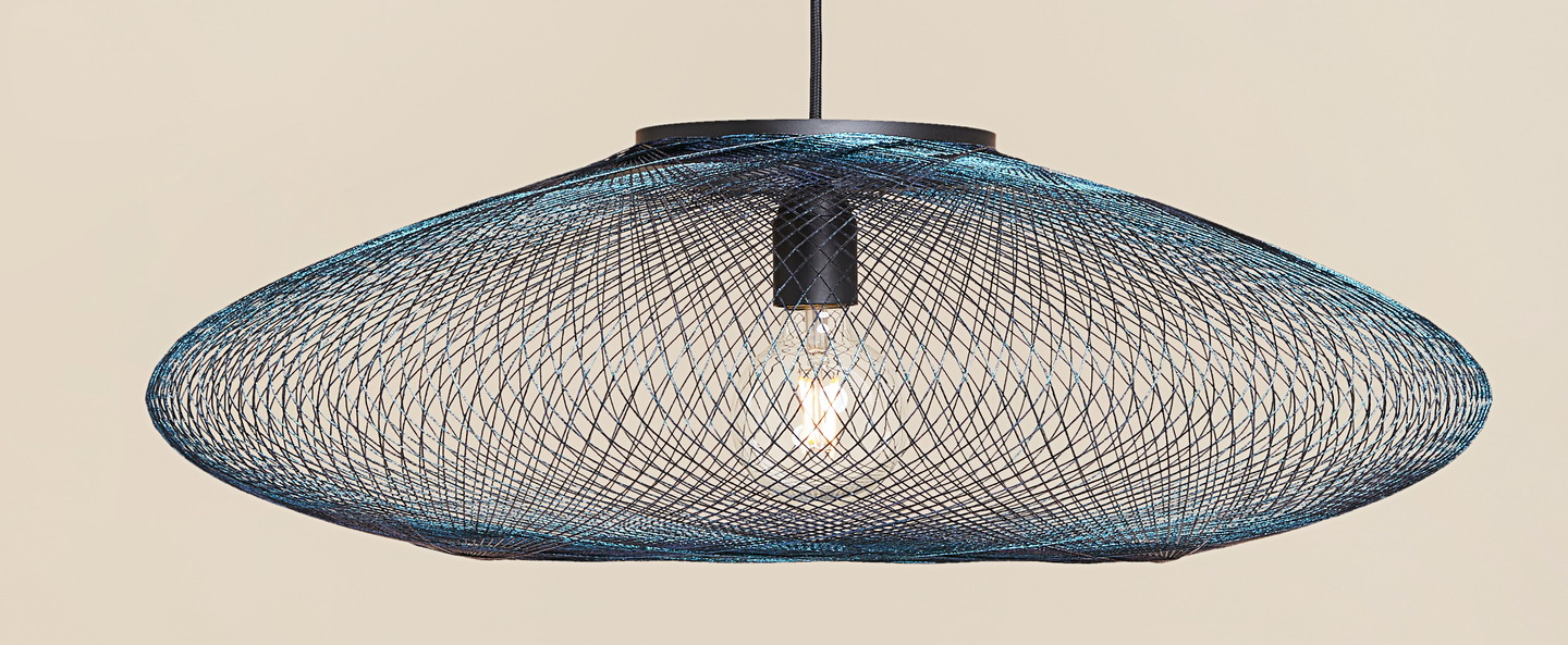 banner-image Suspension iridescent black large noir o80cm h24cm atelier robotiq normal