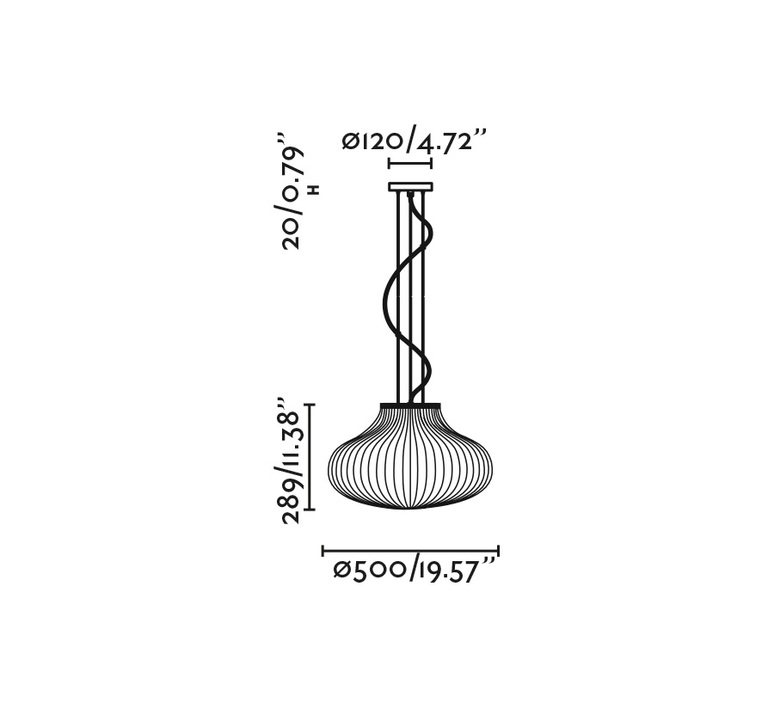 Isabelle 500  suspension  faro 28302  design signed nedgis 206453 product