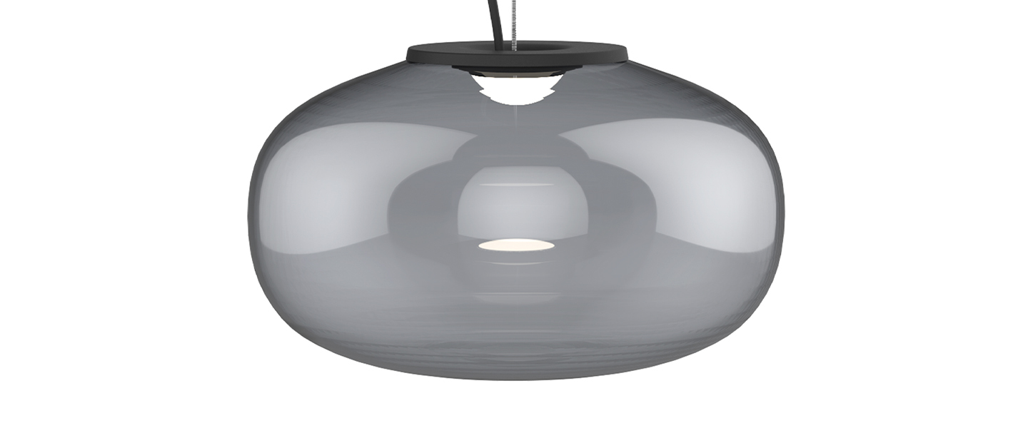 Suspension karl johan small gris fume led 2700k o23cm h14cm newworks normal