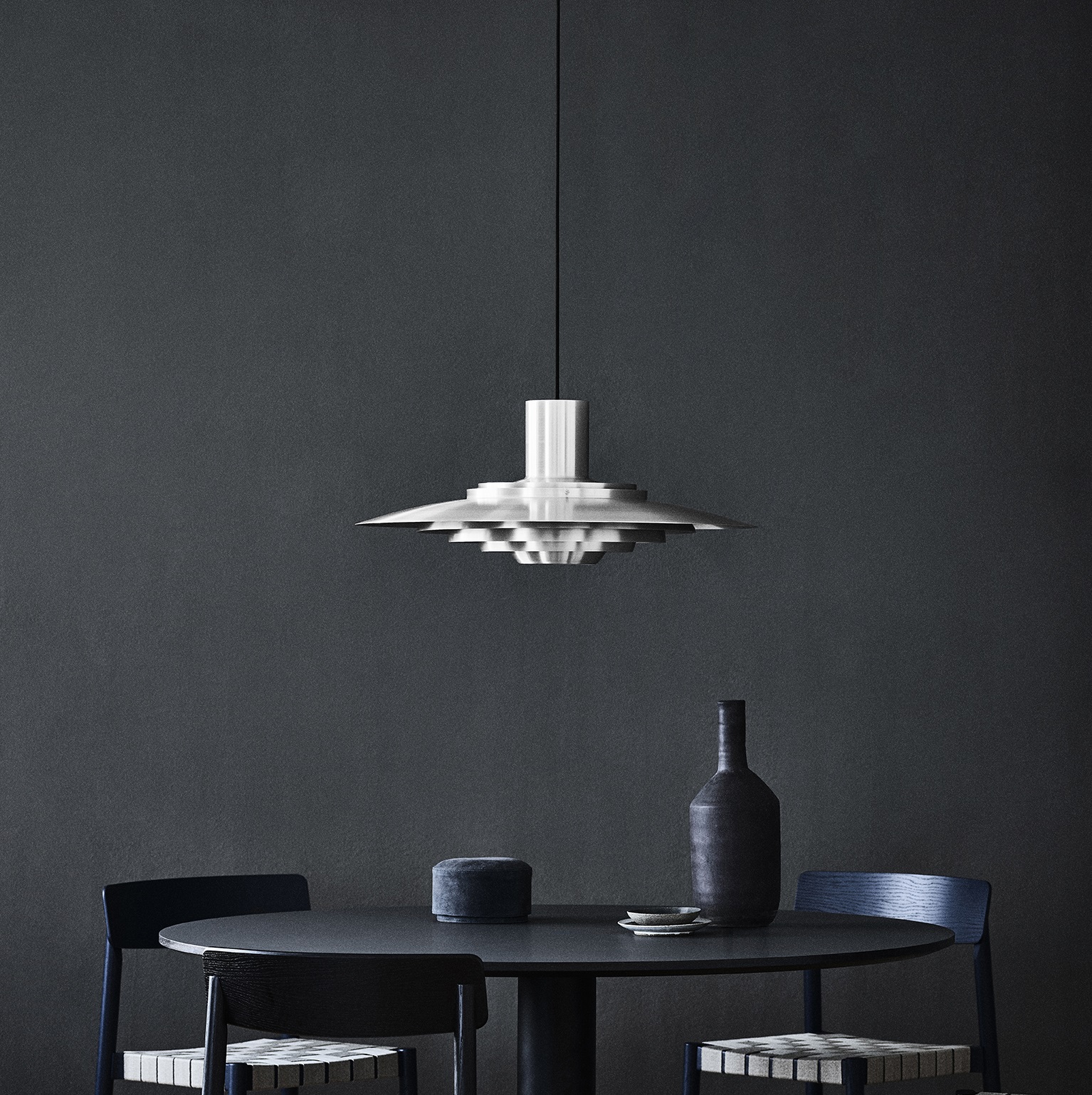 Pendant light, KF2, aluminium, Ø70cm, H28cm - Andtradition
