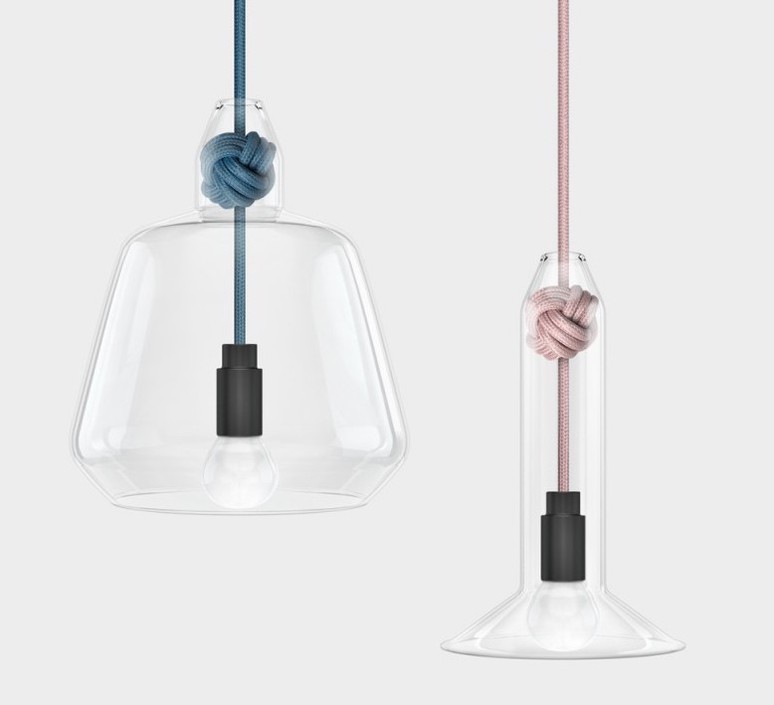 Knot small studio vitamin suspension pendant light  vitamin knot small rose  design signed 43071 product