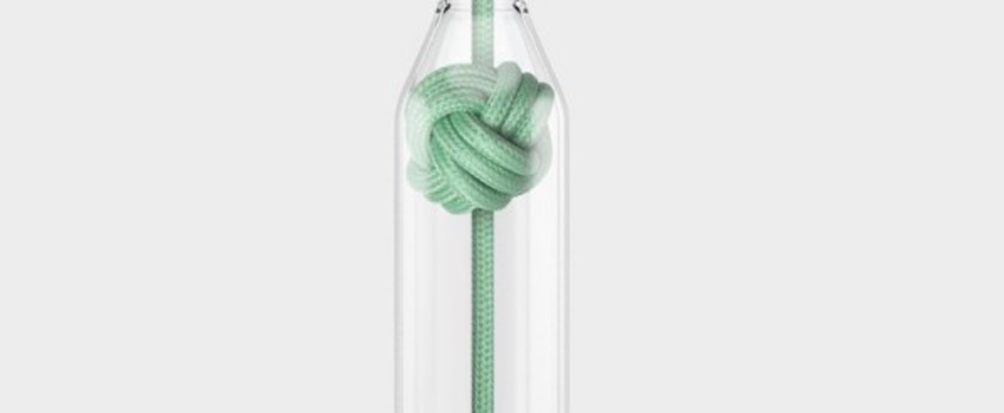 Suspension knot small verre menthe o14cm h22 4cm vitamin normal