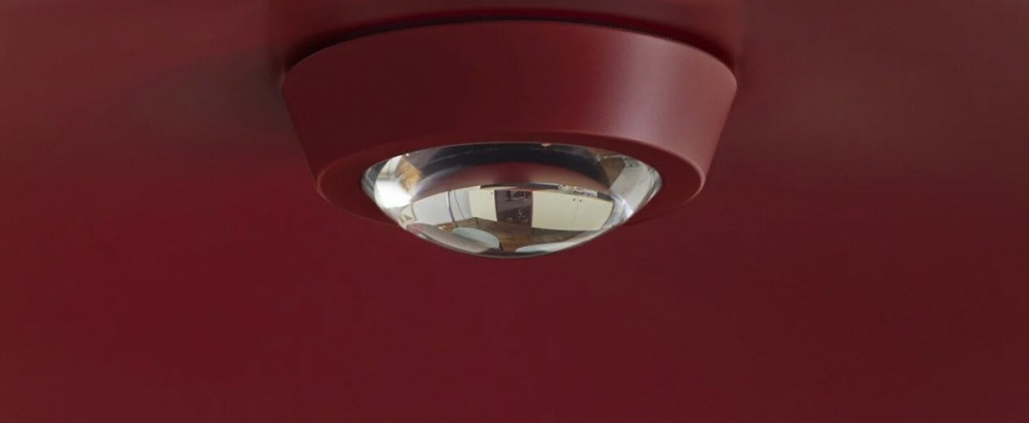 Suspension koine rouge led dim coupure de phase 2700k o110cm h15cm luceplan normal