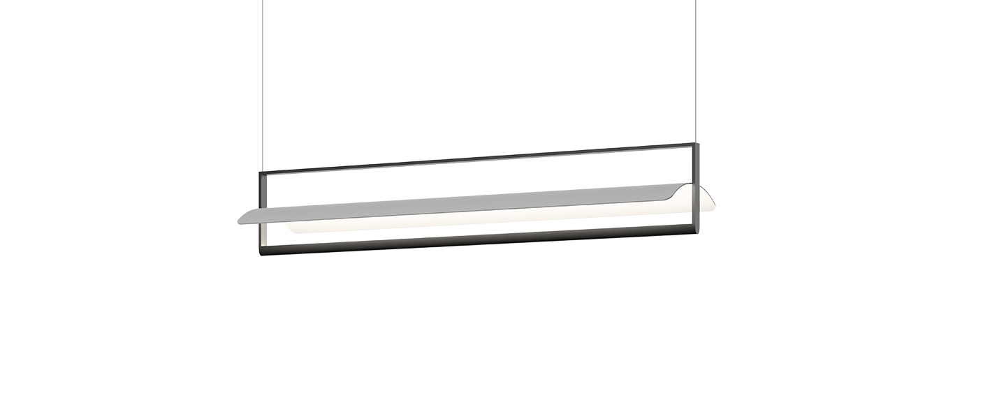 Suspension kontur 6434 blanc et noir led 2700k 2165lm o16cm h92cm vibia normal