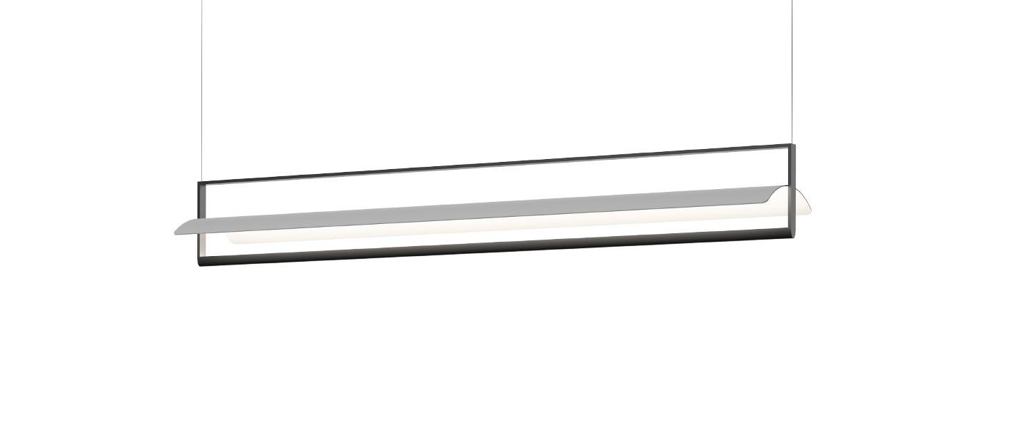 Suspension kontur 6436 blanc et noir led 2700k 2907lm o16cm h122cm vibia normal