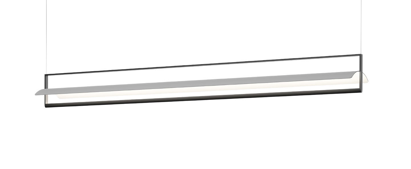 Suspension kontur 6438 blanc et noir led 2700k 3876lm o16cm h162cm vibia normal