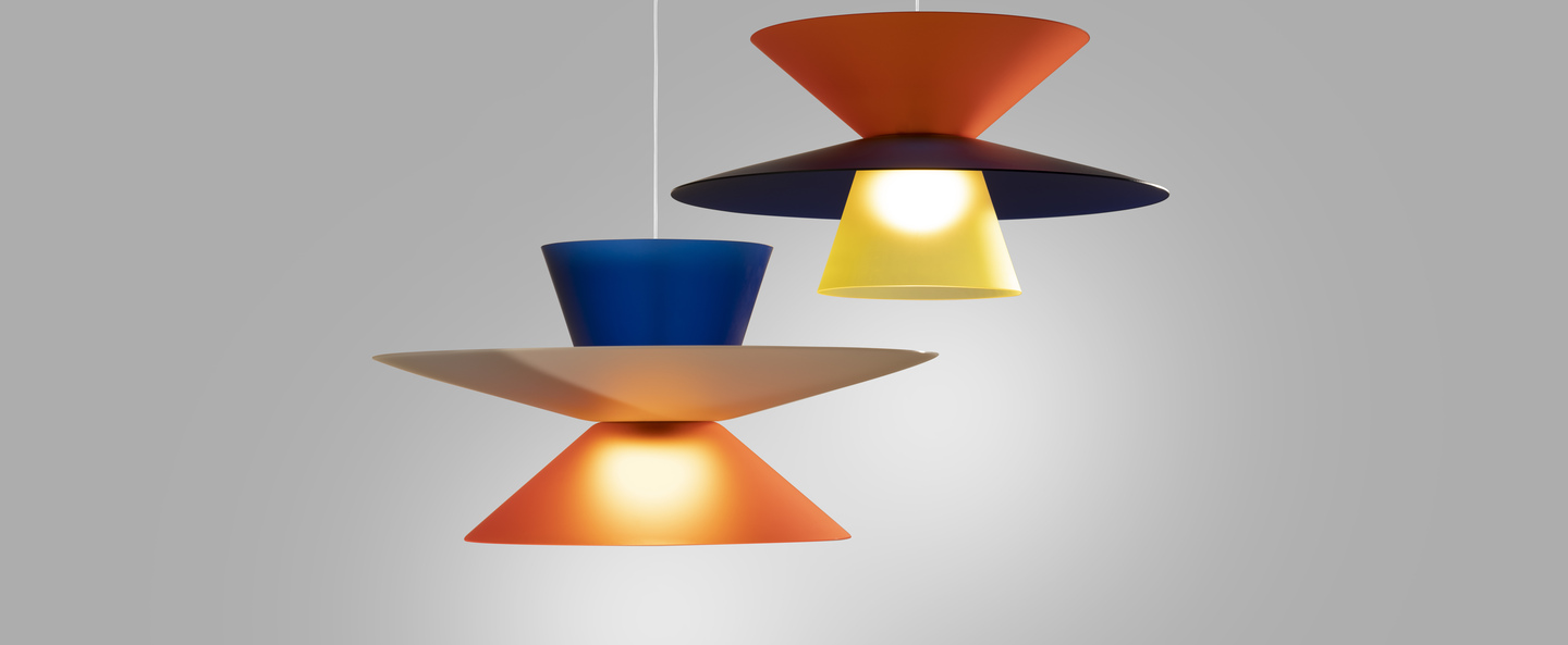 Suspension lady galala bleu 60 orange 40 jaune 25 o60cm h30cm martinelli luce normal