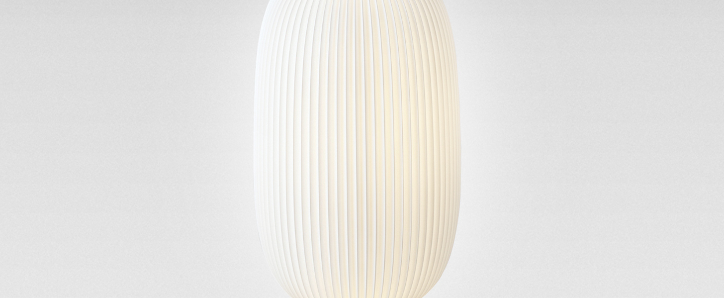 Suspension lamella 2 blanc led o30cm h52cm le klint normal