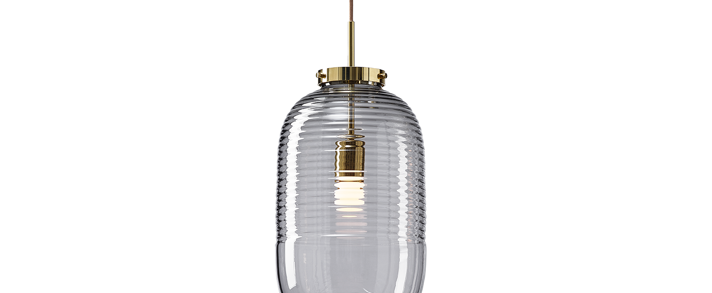 banner-image Suspension lantern fume laiton poli o25cm h50 5cm bomma normal