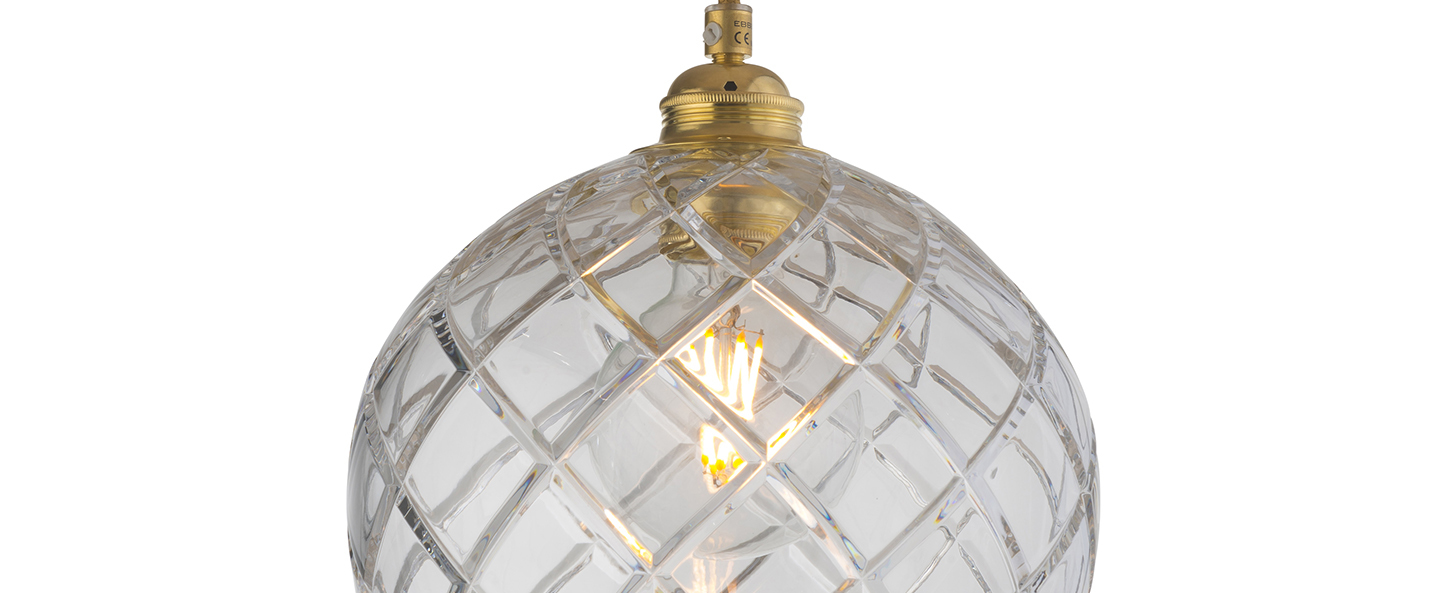 banner-image Suspension large check crystal rowan 22 transparent or o22cm h22cm ebb and flow normal
