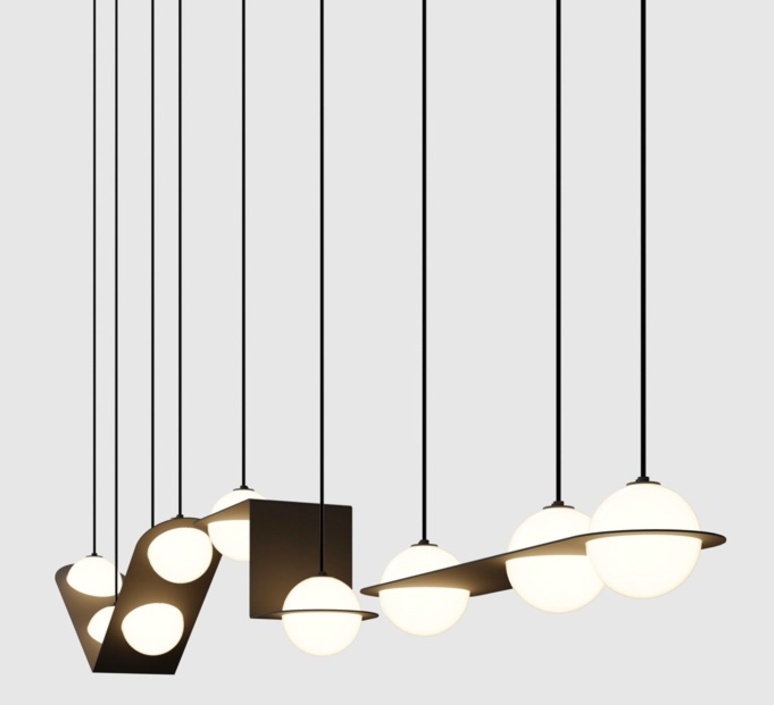 Laurent 13 studio lambert fils suspension pendant light  lambert fils lrt13bkbkbkbk  design signed nedgis 114516 product