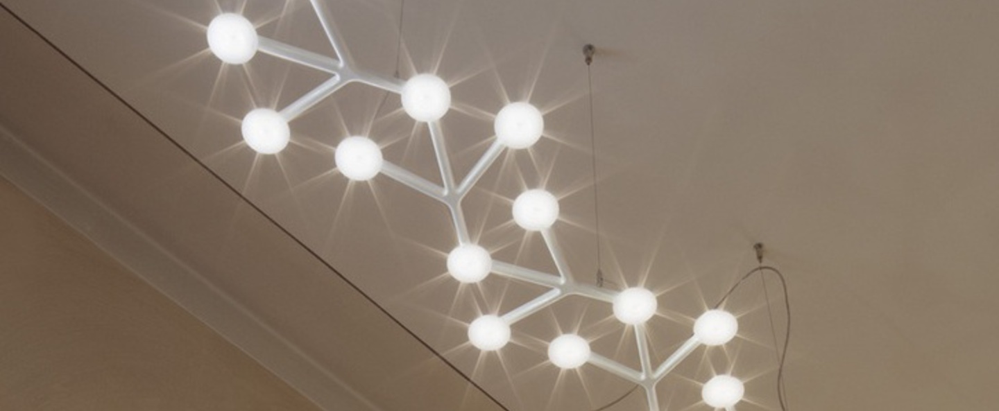 banner-image Suspension led net line 125 blanc poli l125cm h200cm led dimmable artemide normal