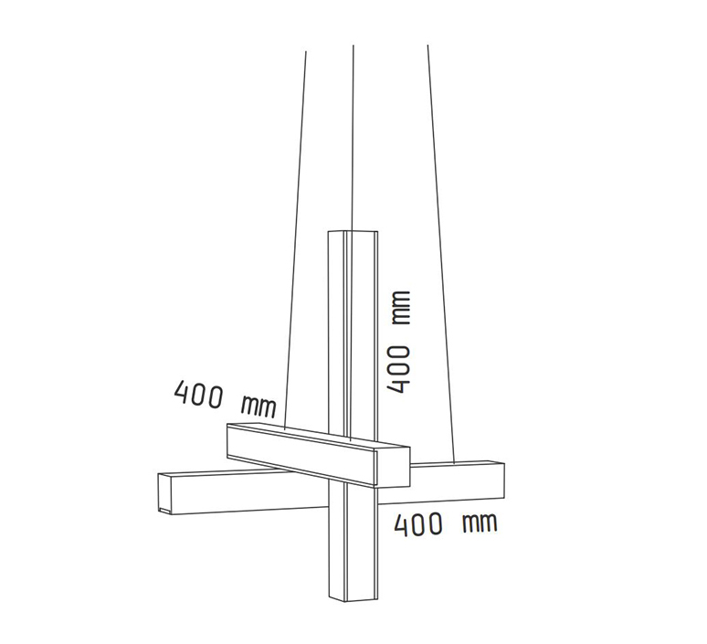 Led40 cross mikko karkkainen suspension pendant light  tunto l40modo cr  design signed nedgis 125352 product