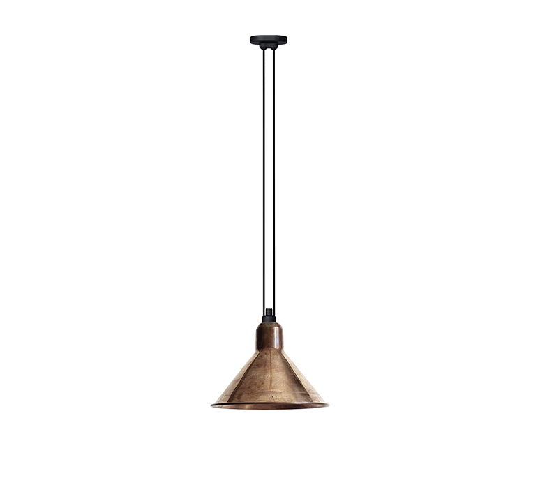 Les acrobates de gras n 322 bernard albin gras suspension pendant light  dcw 322 sha xl in conic raw copper  design signed nedgis 102974 product