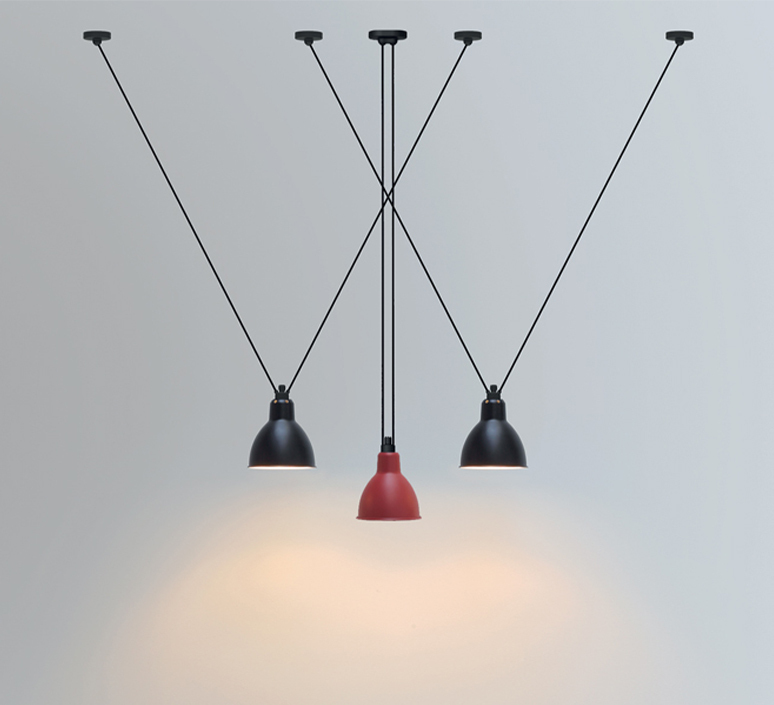 Les acrobates de gras n 322 bernard albin gras suspension pendant light  dcw 322 sha l round red  design signed nedgis 102852 product