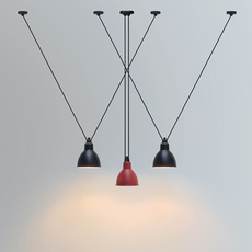 Les acrobates de gras n 322 bernard albin gras suspension pendant light  dcw 322 sha l round red  design signed nedgis 102852 thumb