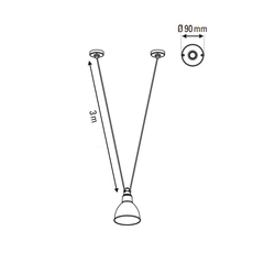 Les acrobates de gras n 323 bernard albin gras suspension pendant light  dcw 323 sha l round blue  design signed nedgis 103191 thumb