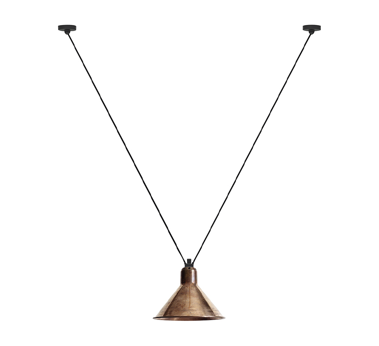 Les acrobates de gras n 323 bernard albin gras suspension pendant light  dcw 323 sha l conic raw copper  design signed nedgis 103119 product