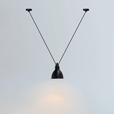 Les acrobates de gras n 323 bernard albin gras suspension pendant light  dcw 323 sha l round black  design signed nedgis 103164 thumb